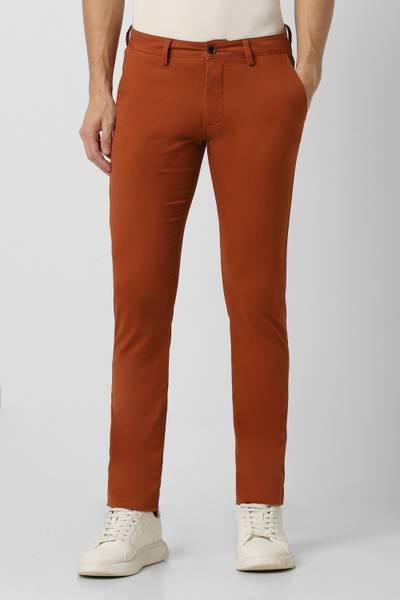 PETER ENGLAND Skinny Fit Men Light Green Trousers