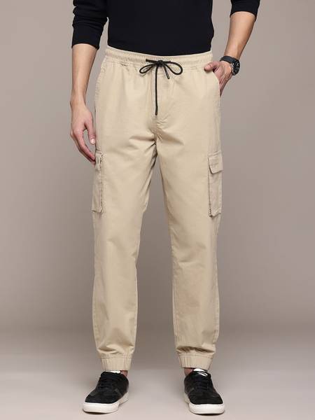 Roadster Loose Fit Men Beige Trousers