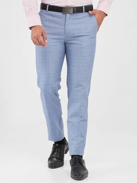 Raymond Slim Fit Men Blue Trousers