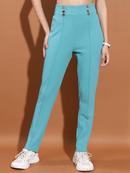 KETCH Regular Fit Women Green Trousers