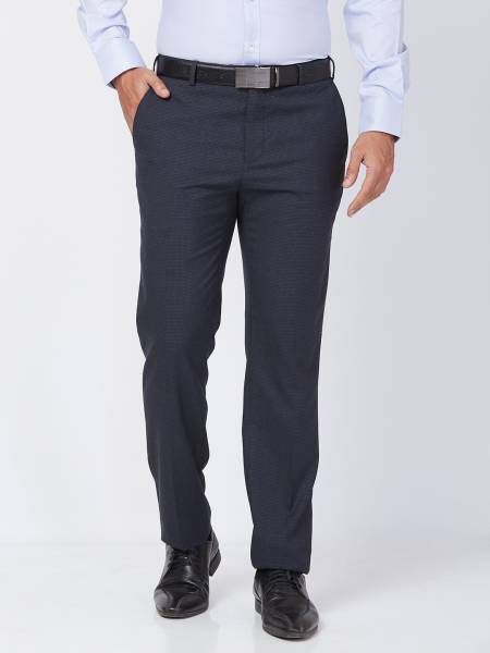 Raymond Slim Fit Men Dark Blue Trousers