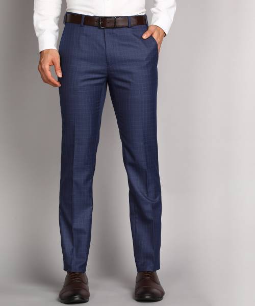 Raymond Slim Fit Men Dark Blue Trousers
