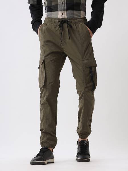 WROGN Regular Fit Men Green Trousers