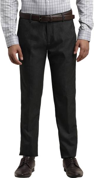 TURTLE Skinny Fit Men Black Trousers