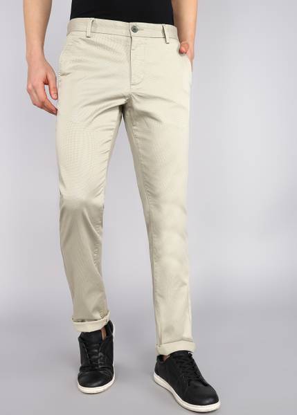 Arrow Sport Slim Fit Men Light Green Trousers