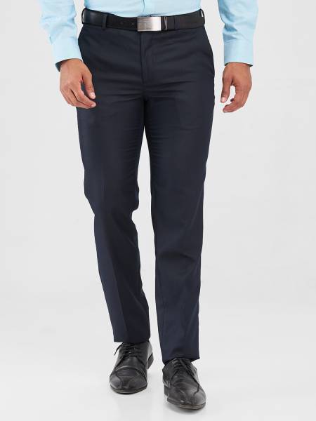 Raymond Slim Fit Men Dark Blue Trousers