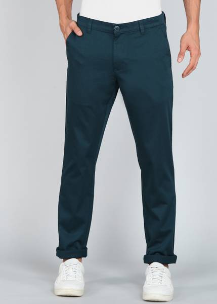 PARX Tapered Men Dark Blue Trousers