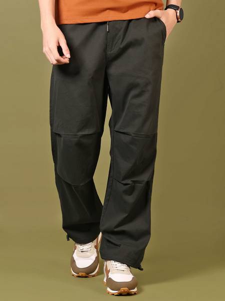 V-MART Regular Fit Men Black Trousers