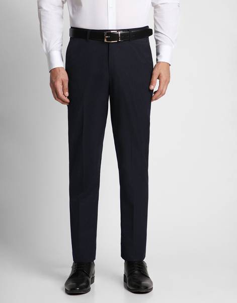 PETER ENGLAND Slim Fit Men Black Trousers