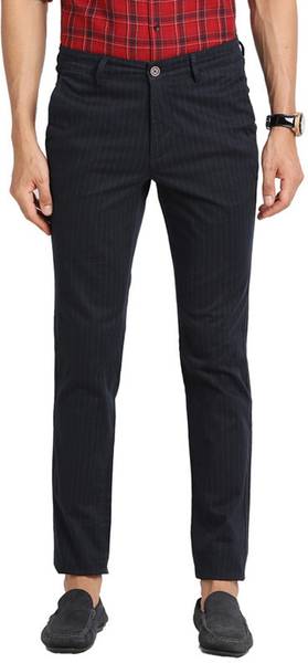 TURTLE Tapered Men Dark Blue Trousers
