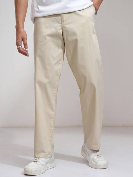 HIGHLANDER Straight Fit Men Beige Trousers