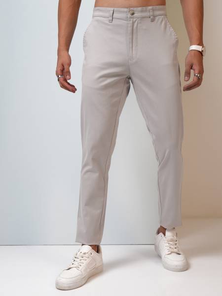 HIGHLANDER Tapered Men Cream Trousers