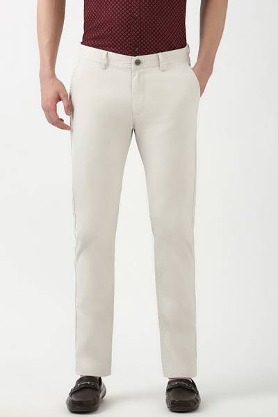 PETER ENGLAND Skinny Fit Men Grey Trousers