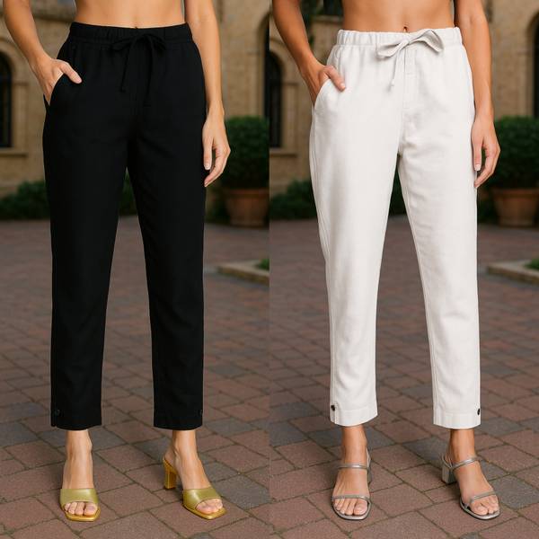 Andheriyas Straight Fit Women Multicolor Trousers