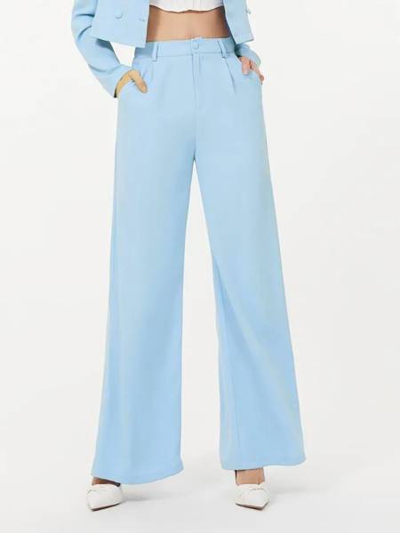 KOTTY Regular Fit Women Light Blue Trousers