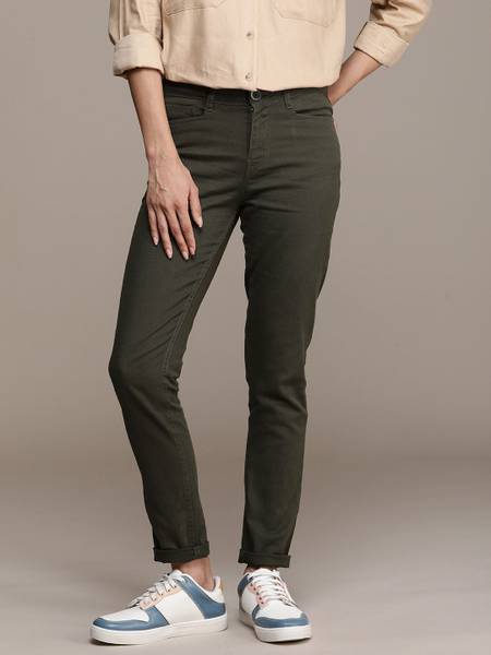 Roadster Slim Fit Men Brown Trousers