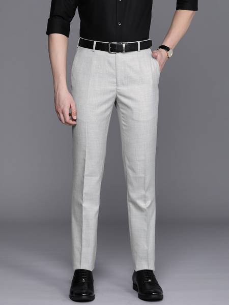 Raymond Slim Fit Men Grey Trousers