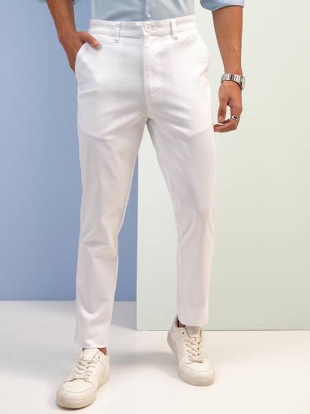 HIGHLANDER Tapered Men White Trousers