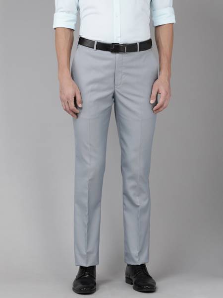PARK AVENUE Regular Fit Men Blue Trousers
