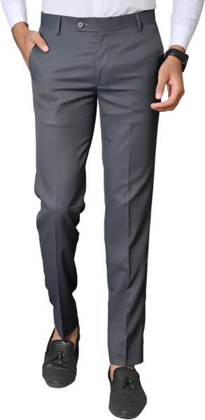 El Cielo Regular Fit Men Grey Trousers