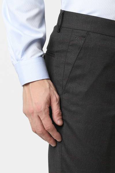 PETER ENGLAND Slim Fit Men Black Trousers
