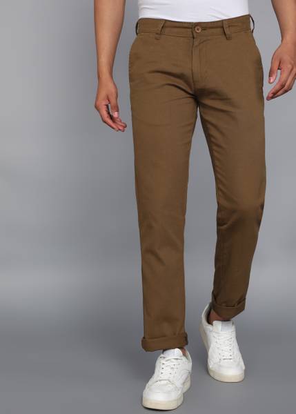METRONAUT Slim Fit Men Khaki Trousers