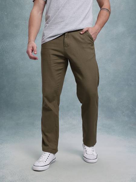 Roadster Straight Fit Men Brown Trousers