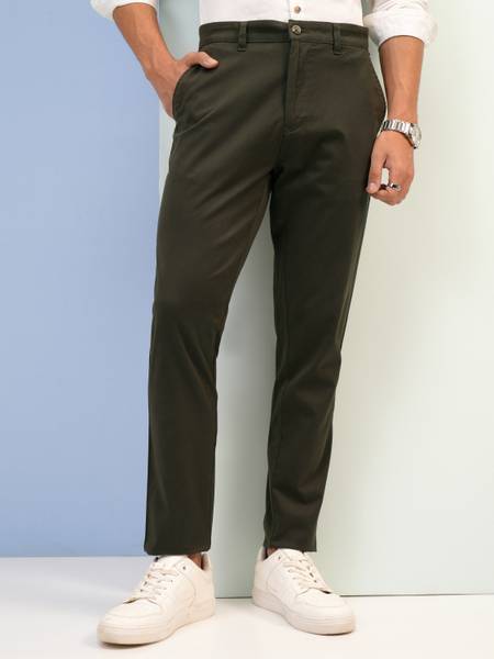 HIGHLANDER Tapered Men Green Trousers