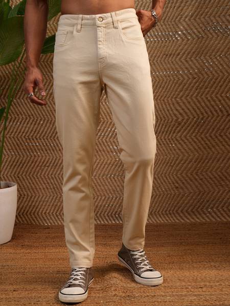 LOCOMOTIVE Regular Fit Men White Trousers