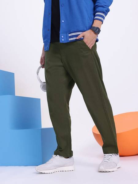 AEROPOSTALE Regular Fit Men Green Trousers