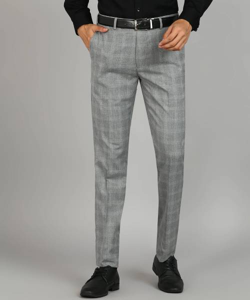 Raymond Slim Fit Men Grey Trousers