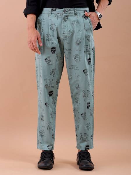 The Indian Garage Co. Relaxed Men Green Trousers