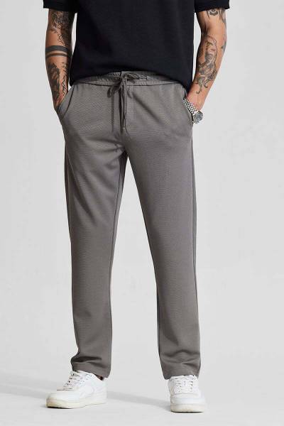 Snitch Slim Fit Men Grey Trousers
