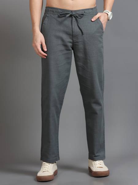 CAZZBA Relaxed Men Grey Trousers