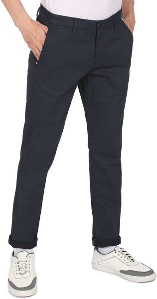 U.S. POLO ASSN. Regular Fit Men Blue Trousers
