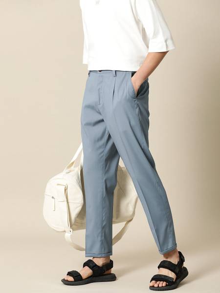 Mr Bowerbird Regular Fit Men Grey Trousers