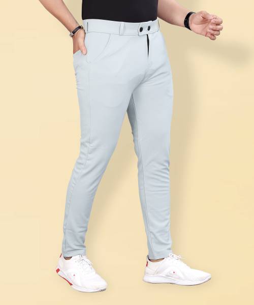 COMBRAIDED Regular Fit Men Grey Trousers