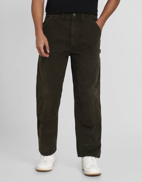American Eagle Slim Fit Men Green Trousers