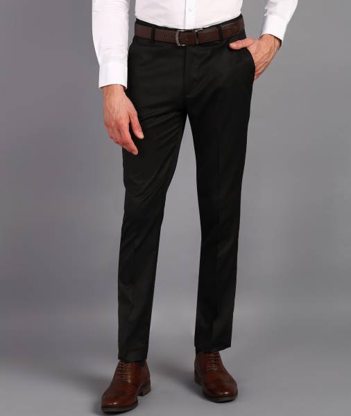 PROVOGUE Slim Fit Men Black Trousers