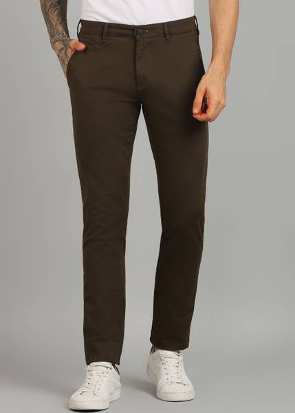 KILLER Slim Fit Men Brown Trousers
