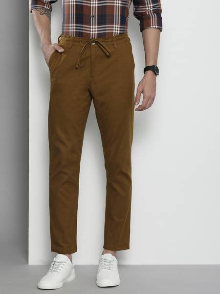 The Indian Garage Co. Regular Fit Men Brown Trousers