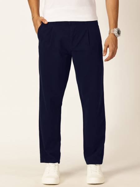 THOMAS SCOTT Straight Fit Men Dark Blue Trousers