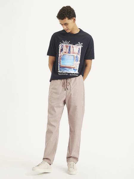 LEVI'S Regular Fit Men Pink Trousers