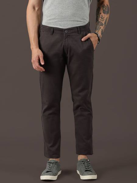 Swag Rider Regular Fit Men Black Trousers