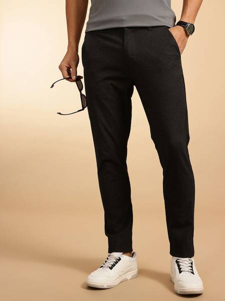 French Connection Slim Fit Men Black Trousers