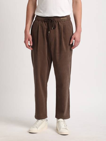 THE BEAR HOUSE Relaxed Men Brown Trousers