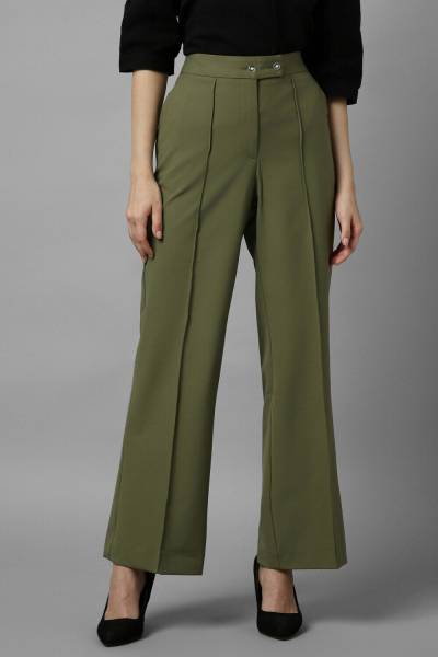 Allen Solly Regular Fit Women Green Trousers