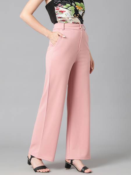 KOTTY Regular Fit Women Pink Trousers