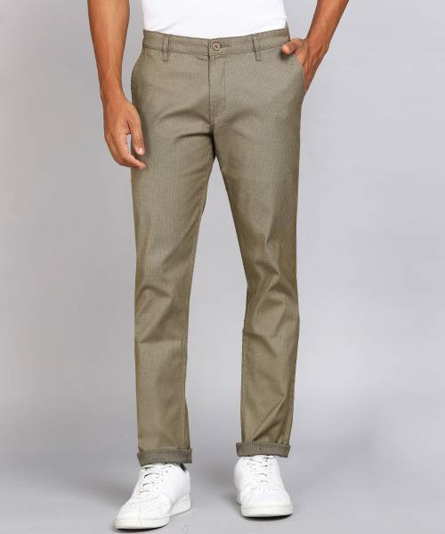 METRONAUT Slim Fit Men Cotton Blend Brown Trousers
