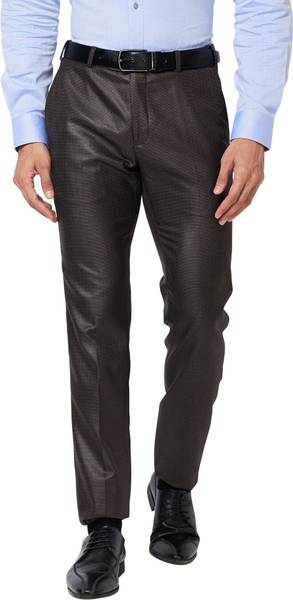 Raymond Slim Fit Men Brown Trousers